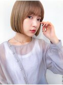顔周り前髪カット☆小顔ショート/ブリーチなしシアカラー