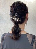 アレンジ　艶髪　髪質改善　ヘアセット　編みおろし　顔まわり