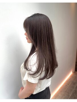 ブルー(BLUE) 黒髪/ボブルフ/ネビージュ/韓国/ワンレン/盛岡/髪質改善/前髪