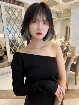 ロンドアリシア 金山(Lond Alexia) 艶髪 髪質改善 ブリーチなしダブルカラー レイヤー 韓国風5211