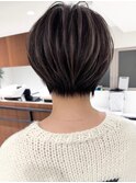 ハイライトバレイヤージュダブルカラーショートカット30代40代