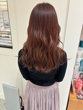 ビーハイブアヴェダ PARCO2店(BEHIVE AVEDA) red×pink　暖色ミックスカラー