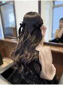 モテ髪ハーフツインヘアアレンジ