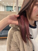 プラス ファースト ヘア(Plus 1st)&nbsp;インナーカラー ブラウングレージュ×ピンクラベンダー