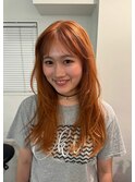 ブリーチなしオレンジカラー