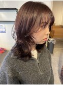 20代30代髪質改善カラー暖色系レイヤー夏ミディ艶感アップ