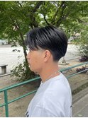 テーパーフェードセンターパート