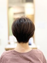 ヘアー グリーン(hair green) イメチェンスタイルくすみオレンジショート