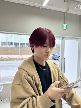 ダイアモンドリリーキートス(Diamond Lily kiitos) ワインレッド 一宮/メンズ/ブリーチカラー/メンズカット