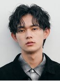 渋谷ルーズパーマ縦落ちスパイラルパーマダークブラウンマッシュ