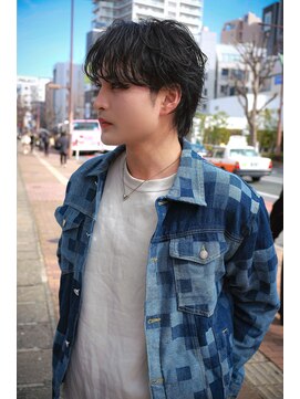 スピンオフシフト(SPIN-OFF SHIFT) フェザーパーマ×ナチュラルマッシュ