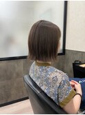 切っぱなしボブ/外はねボブ/髪質改善/透明感カラー