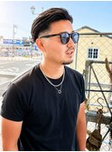 倉敷メンズカット20代30代40代オールバックフェードカット