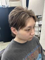 マリオヘアー 羽生店(MARIO HAIR) かきあげマッシュウルフ、ダブルカラー