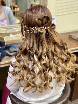 セットサロンエース(Set salon Ace) ハート・リボン★ハーフアップ