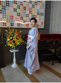 成人式のまとめ髪&着付け【西ヶ原】
