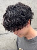 メンズマッシュメンズヘア波巻きスパイラルパーマ波巻きパーマ