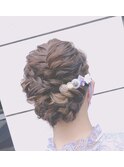 ヘアセット/アレンジ/結婚式アレンジ/アップスタイル/ポニー