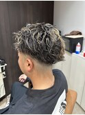 緩めツイストスパイラルパーマ×かきあげ
