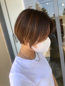 サンタフェ 岐阜島店(Santa'Fe) Santa'Fe式大人ショート/白髪ぼかしハイライト/脱白髪染め