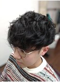 マッシュ+パーマ