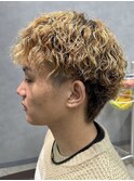 メンズパーマツイストスパイラル波巻きパーマシャドウパーマ30代