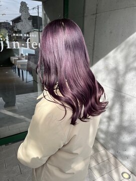 ヘアーブランド ジン フィール(HAIR BRAND Jin feel) ブリーチ有ラベンダーカラー