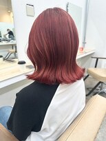 エトレ(etore) 【ブリーチなしダブルカラー】艶感チェリーピンク/ミディボブ