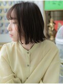 ★シースルーバング黒髪小顔切りっぱなしくびれボブ20代30代★1