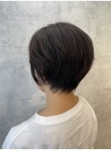 襟足すっきり　丸みが魅力の大人ショートボブ