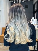 ロング顔周りレイヤー韓国ヘア美髪_ba551341