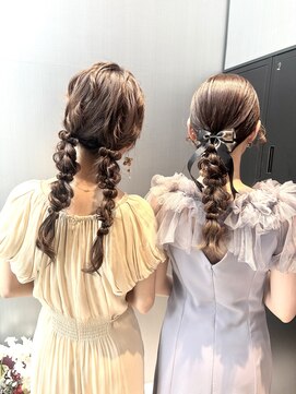 ハルキミナト ジャパン ヨコハマ(HARUKI MINATO japan YOKOHAMA) 編み下ろしアレンジ/編み込み/横浜ヘアセット/ヘアセット/