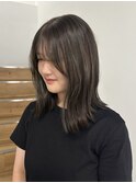 【YOKE】ブリーチなしダブルカラーオリーブグレージュ結べるボブ