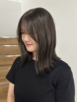 ヨーク(YOKE) 【YOKE】ブリーチなしダブルカラーオリーブグレージュ結べるボブ