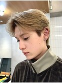 メンズセンターパート