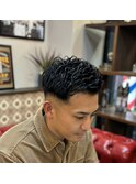 形状記憶パーマミドルフェード