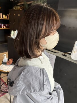 【札幌円山】レイヤーボブ/ベージュカラー/透明感カラー