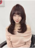 トレンドハッシュカット/うる艶カラー
