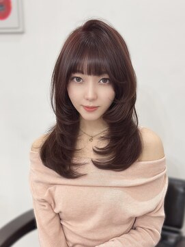 トレンドハッシュカット/うる艶カラー