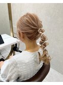 暗めカラー/ブリーチなしカラー/ヘアアレンジ/福岡/天神/20代