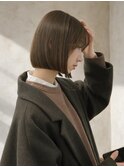 イメチェン/艶カラーベージュボブ/前髪/[表参道/原宿]