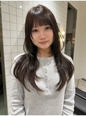シースルーバング×ナチュラルレイヤー