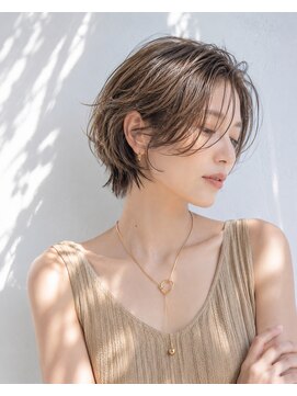 アッシュ 学芸大学店(Ash) ショートボブ/大人女性/ベージュアッシュ/脱白髪染め