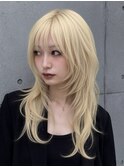 【琴海】ハッシュカットウルフカットシャギーカットモードヘア