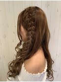 片編み込み巻きおろし