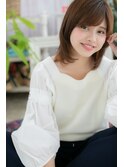 斜めバング×前下がりで♪アシンメトリーワンカール