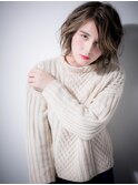 個性的インナーカラー&ルーズカール大人ボブs大宮10代20代30代
