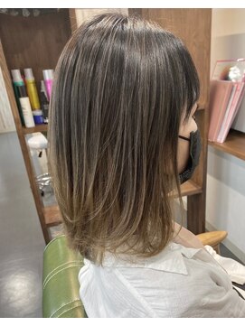 シュクルヘアー(Sucre Hair) エアタッチハイライトカラー＊縮毛矯正＊ボブ