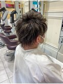 MEN'S HAIR ウルフアップバング×ハイライト