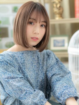 カバーヘア ブリス 戸田公園西口店(COVER HAIR bliss) 大人かわいい艶カラー小顔前下がりボブa戸田公園20代30代40代